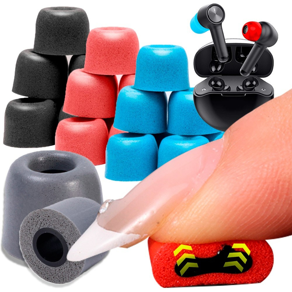 Earphone Foam Tip - 6-1 Paio di Auricolari in Memory