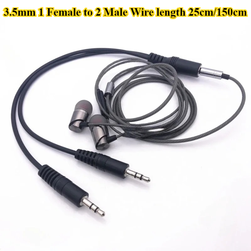 Earphone Splitter Jack - 2/5 Pezzi Cavo Adattatore Audio Y