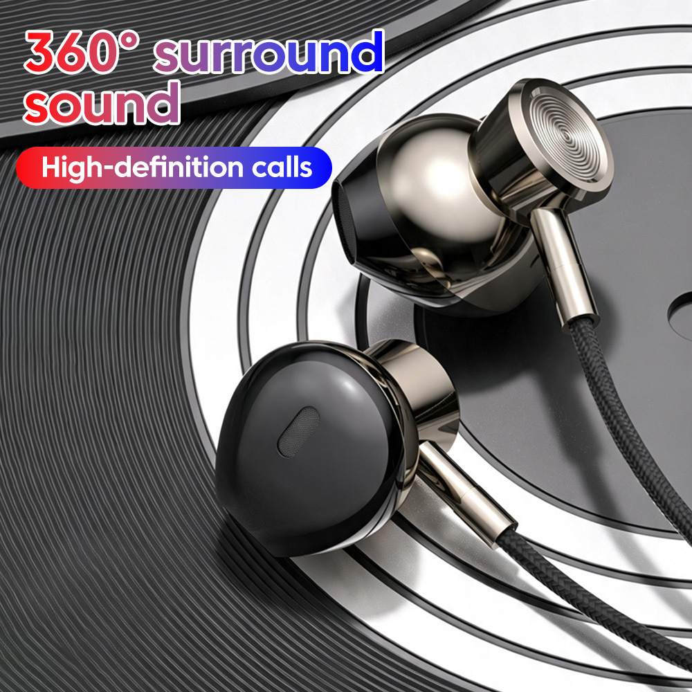 Audiophile Headphone Wired - Cuffie Cablate Tipo C/3.5MM, Auricolari In-Ear