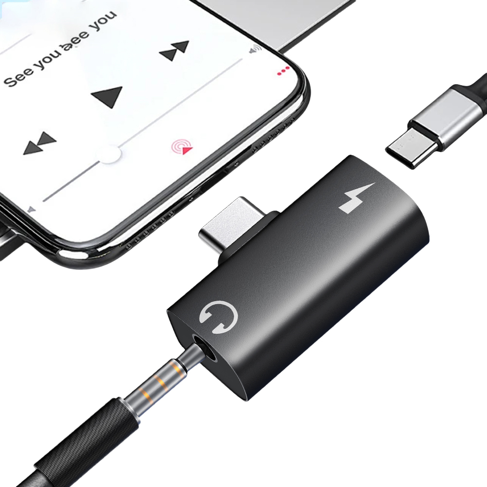 Earphone Splitter Jack - Cavo adattatore 2-in-1 da USB-C a