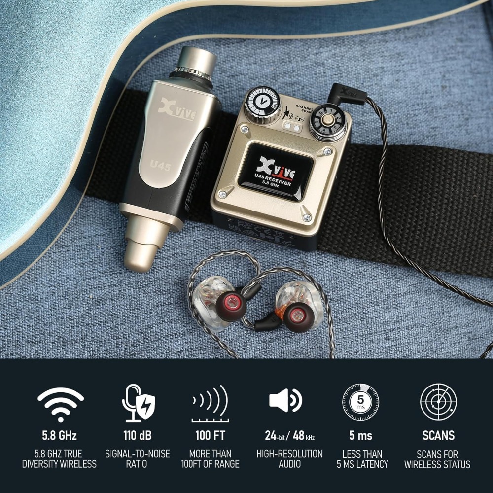 Xvive U45 Sistema di monitorag - In Ear Monitor Iem recensione e prezzo