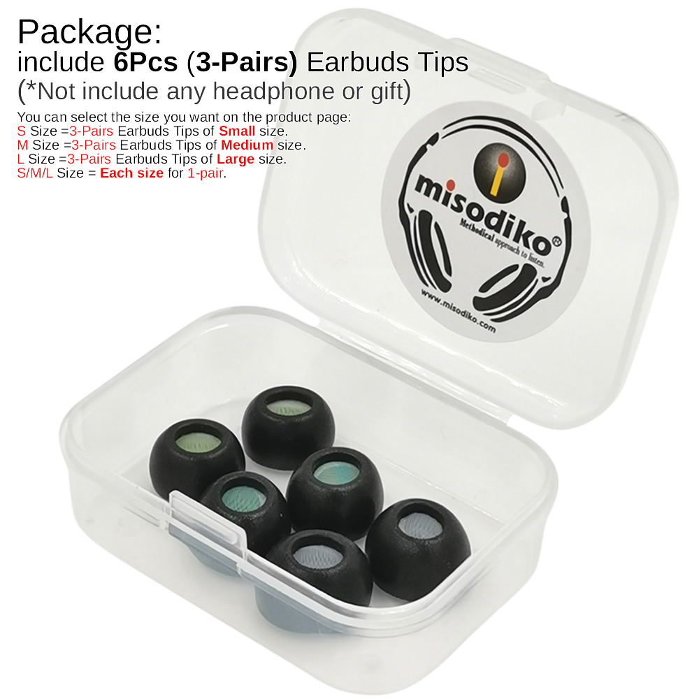 Misodiko Auricolari ovali aggi - Earphone Foam Tip recensione e prezzo